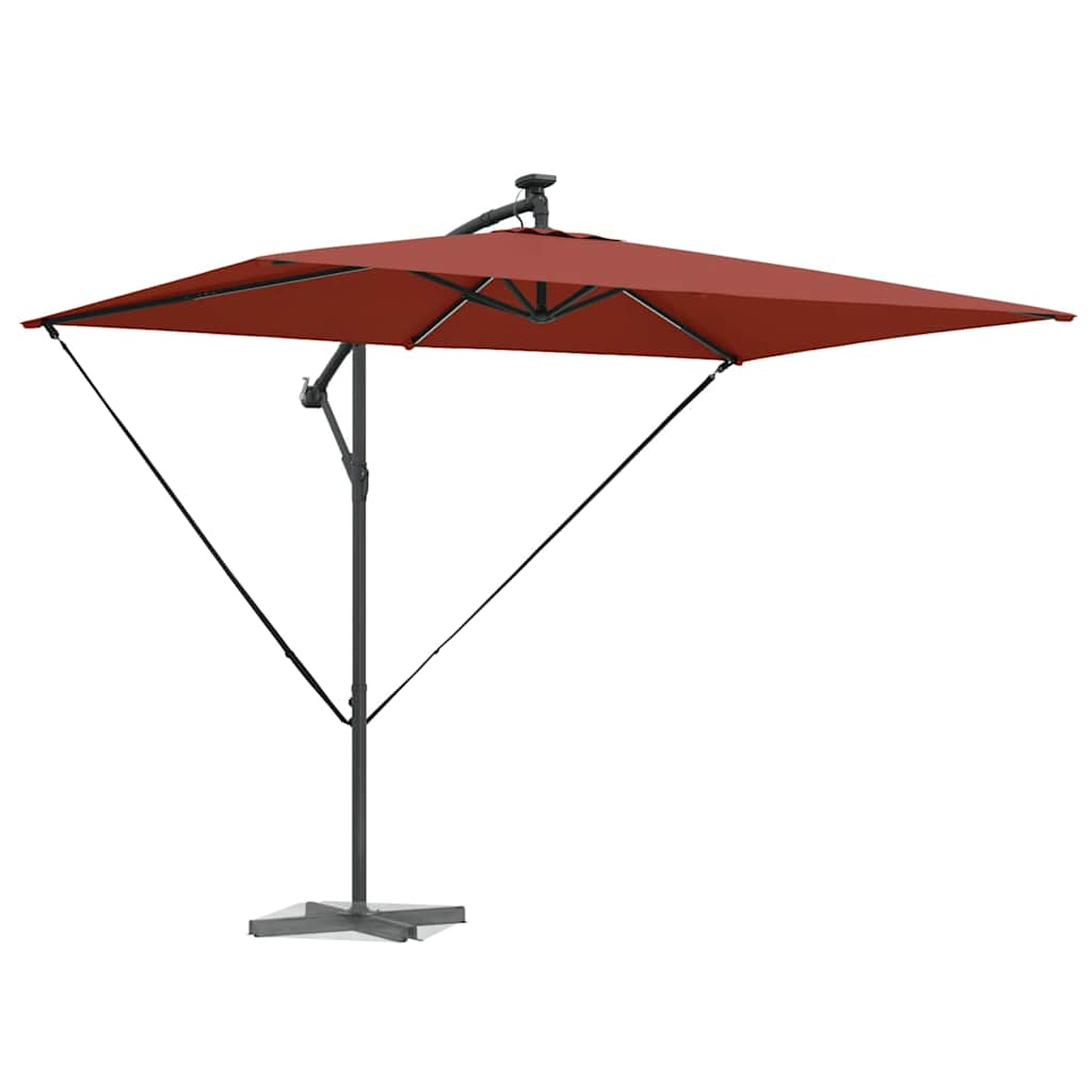 Parasol Terrakotta 294 x 200 x 270 cm Polyester og Aluminium
