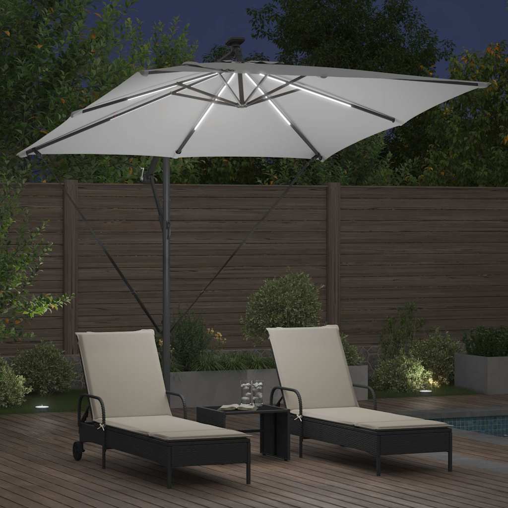 Parasol Sandfarvet 249 x 249 x 250 cm Polyester og Aluminium