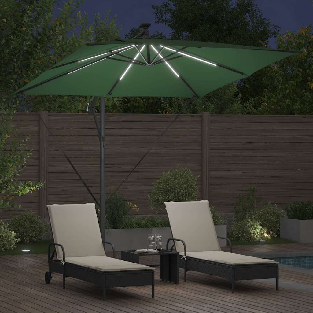 Parasol Grøn 249 x 249 x 250 cm Polyester og Aluminium