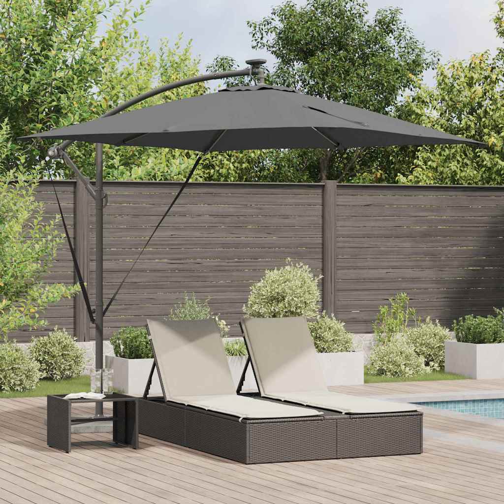 Parasol Antracit 249 x 249 x 250 cm Polyester og Aluminium