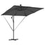 Parasol Antracit 249 x 249 x 250 cm Polyester og Aluminium
