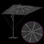Parasol Antracit 249 x 249 x 250 cm Polyester og Aluminium