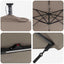 Parasol 249 x 249 x 250 cm Polyester og Aluminium Gråbrun