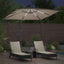 Parasol Gråbrun 249 x 249 x 250 cm Polyester og Aluminium