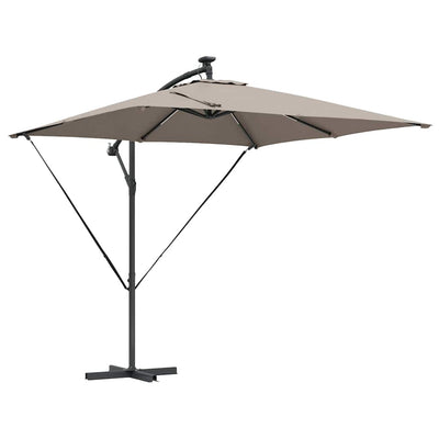 Parasol Gråbrun 249 x 249 x 250 cm Polyester og Aluminium