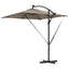 Parasol Gråbrun 249 x 249 x 250 cm Polyester og Aluminium