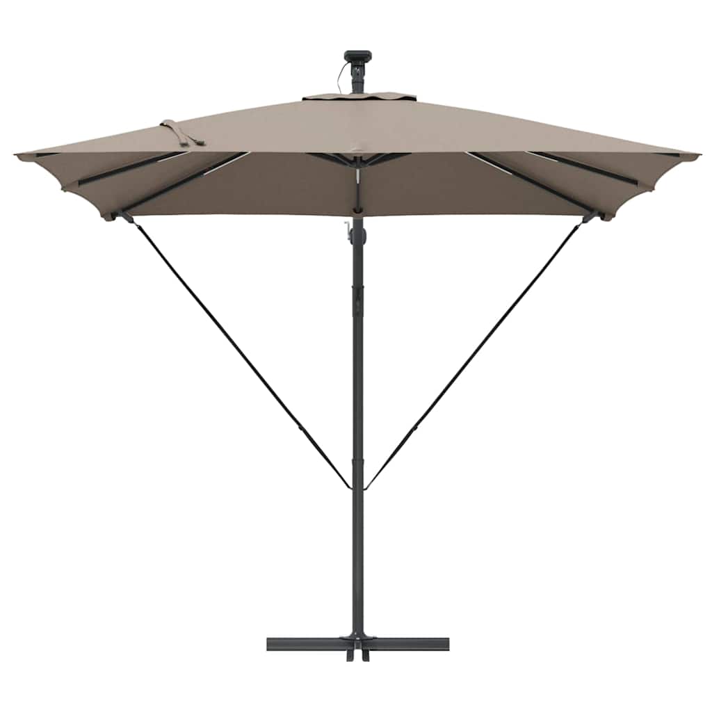 Parasol 249 x 249 x 250 cm Polyester og Aluminium Gråbrun