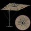 Parasol Gråbrun 249 x 249 x 250 cm Polyester og Aluminium
