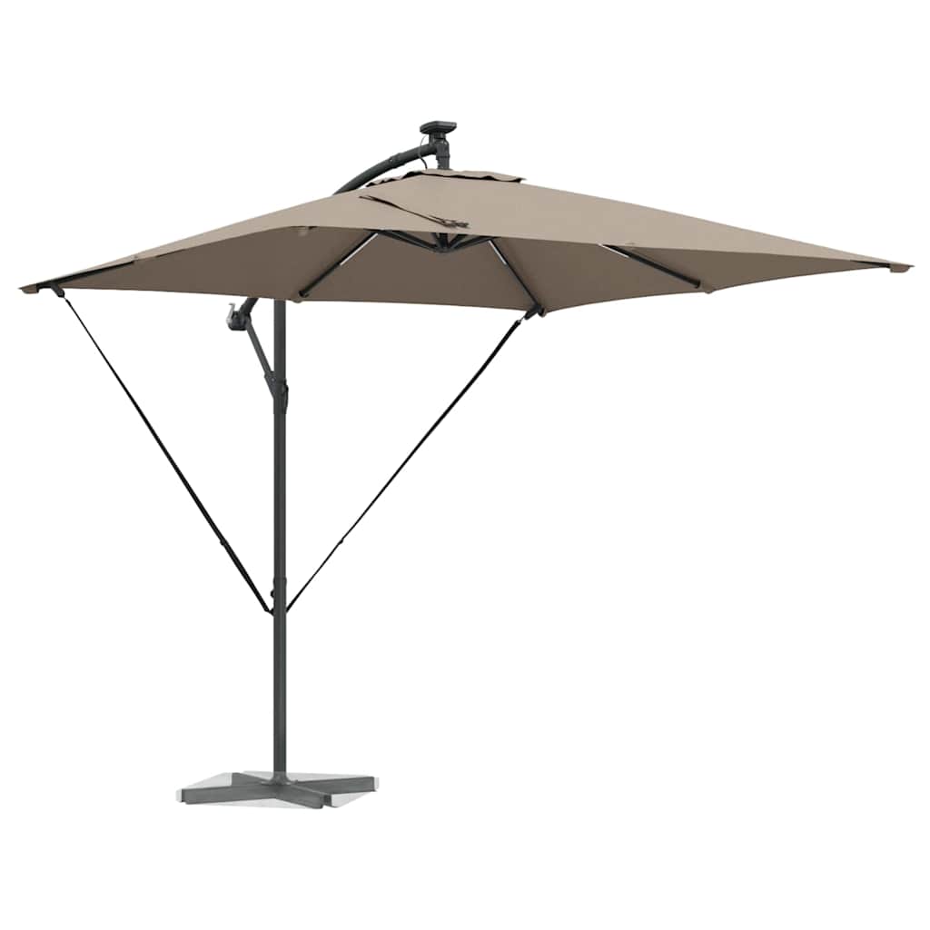Parasol 249 x 249 x 250 cm Polyester og Aluminium Gråbrun