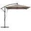 Parasol Gråbrun 249 x 249 x 250 cm Polyester og Aluminium