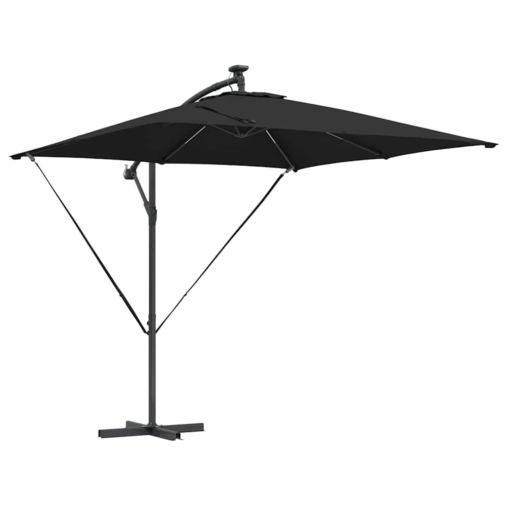 Parasol Sort 249 x 249 x 250 cm Polyester og Aluminium