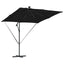 Parasol Sort 249 x 249 x 250 cm Polyester og Aluminium
