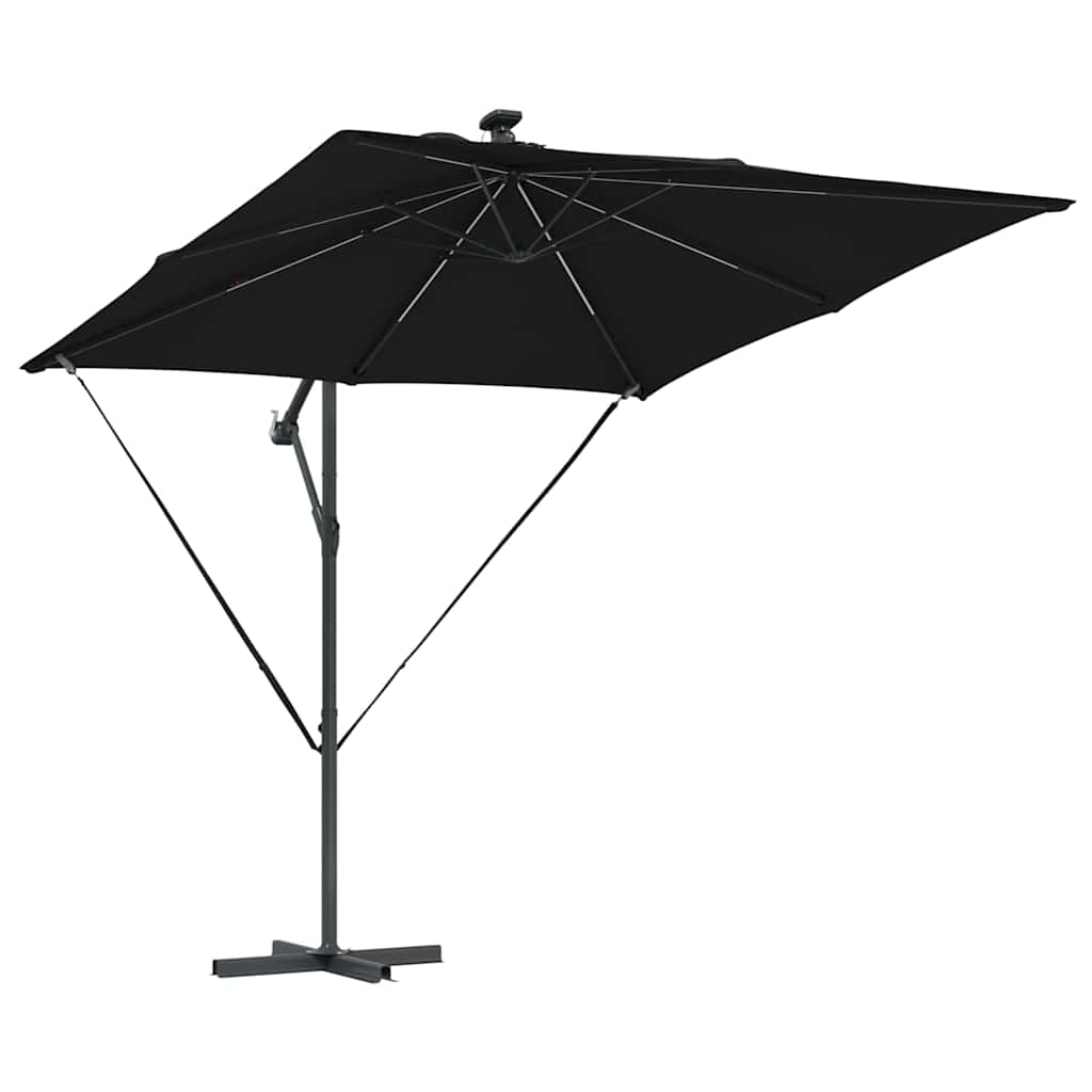 Parasol Sort 249 x 249 x 250 cm Polyester og Aluminium