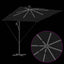 Parasol Sort 249 x 249 x 250 cm Polyester og Aluminium