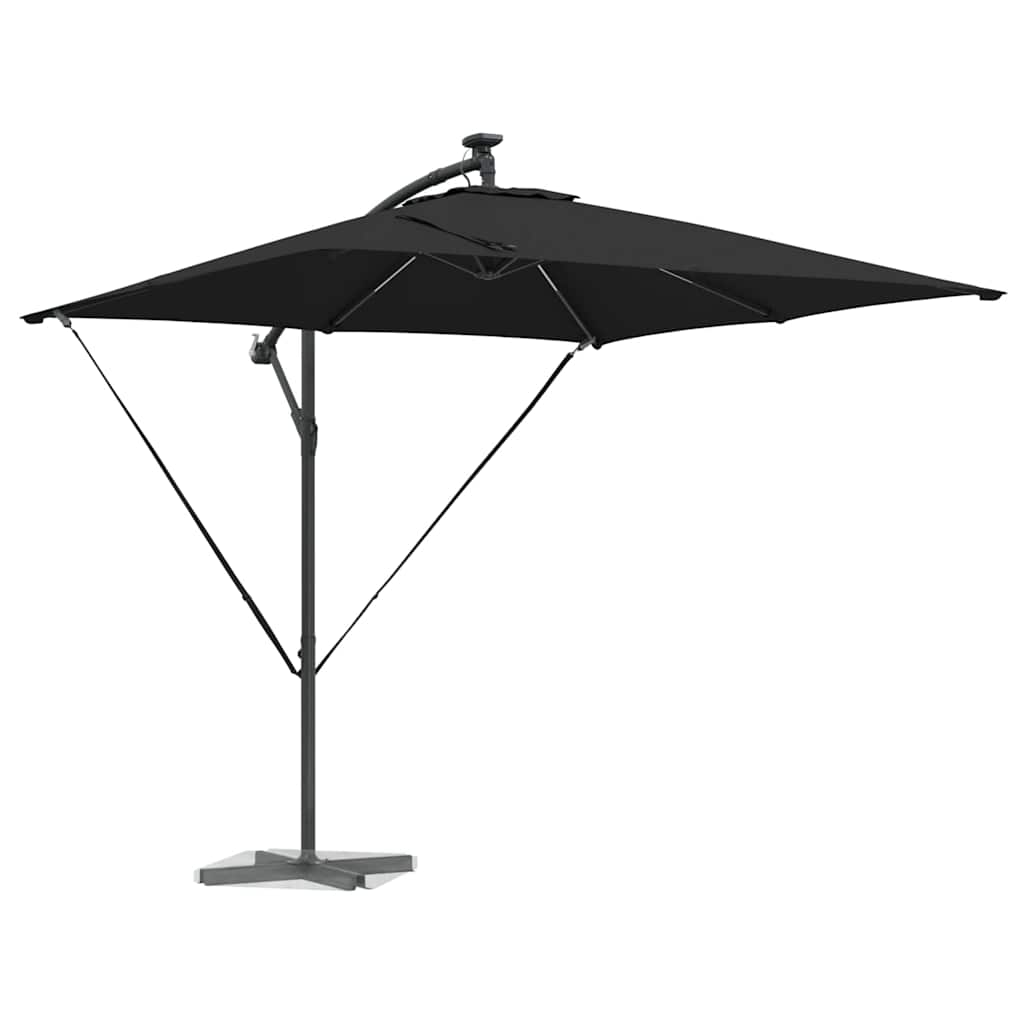 Parasol Sort 249 x 249 x 250 cm Polyester og Aluminium
