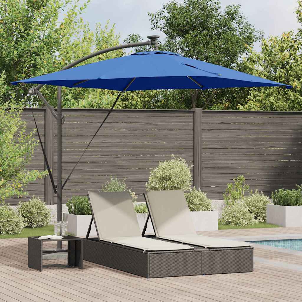 Parasol 249 x 249 x 250 cm Polyester og Aluminium Azurblå