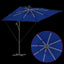 Parasol 249 x 249 x 250 cm Polyester og Aluminium Azurblå