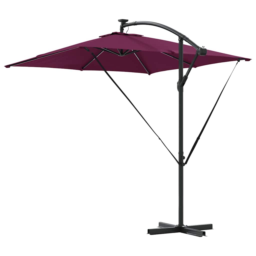 Parasol Bordeaux Rød 249 x 249 x 250 cm Polyester og Aluminium