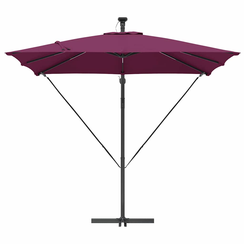 Parasol Bordeaux Rød 249 x 249 x 250 cm Polyester og Aluminium