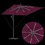 Parasol Bordeaux Rød 249 x 249 x 250 cm Polyester og Aluminium