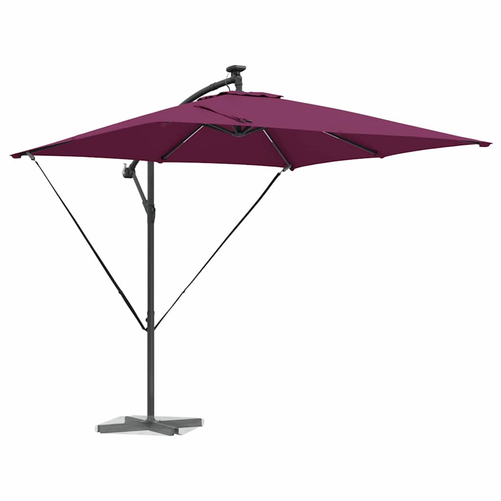 Parasol Bordeaux Rød 249 x 249 x 250 cm Polyester og Aluminium