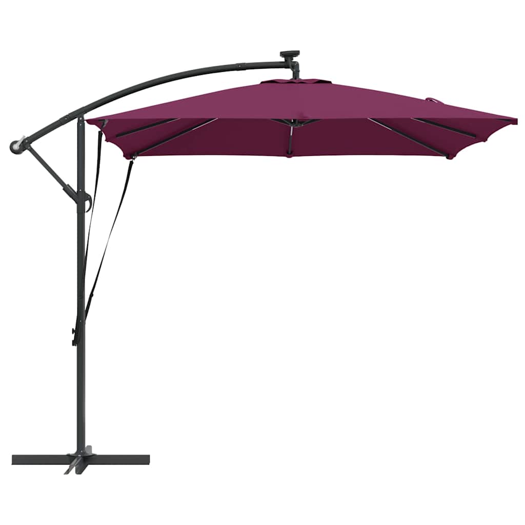 Parasol Bordeaux Rød 249 x 249 x 250 cm Polyester og Aluminium