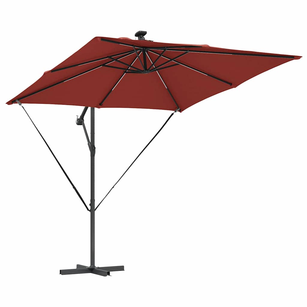 Parasol Terrakotta 249 x 249 x 250 cm Polyester og Aluminium