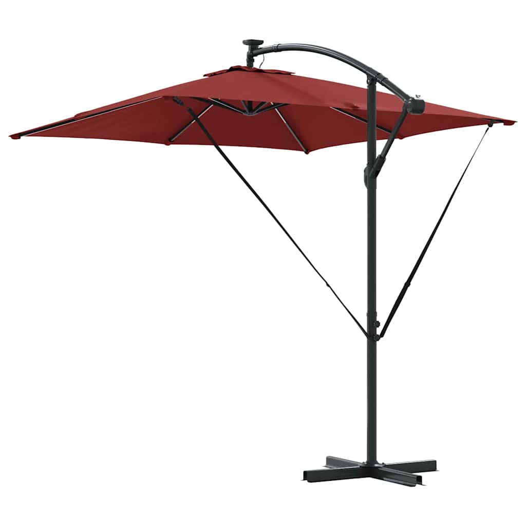Parasol Terrakotta 249 x 249 x 250 cm Polyester og Aluminium