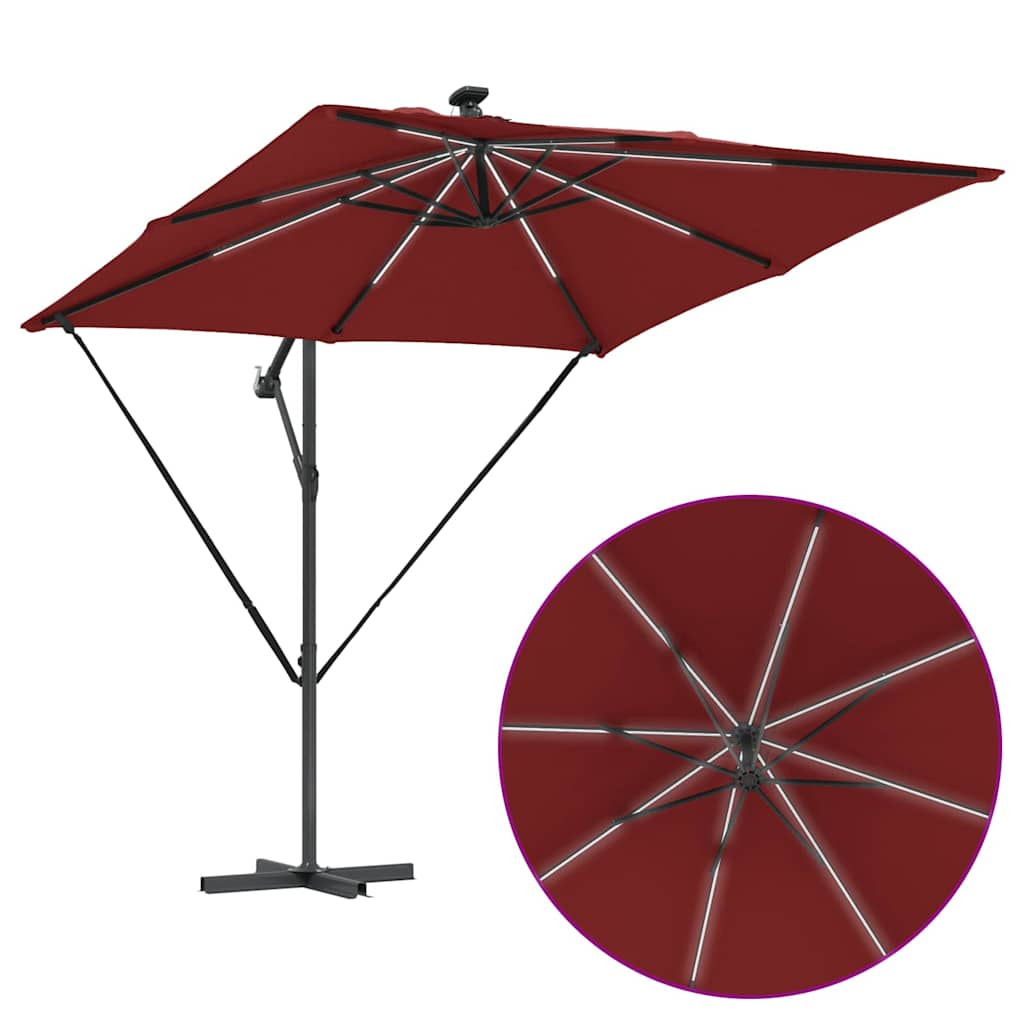 Parasol Terrakotta 249 x 249 x 250 cm Polyester og Aluminium
