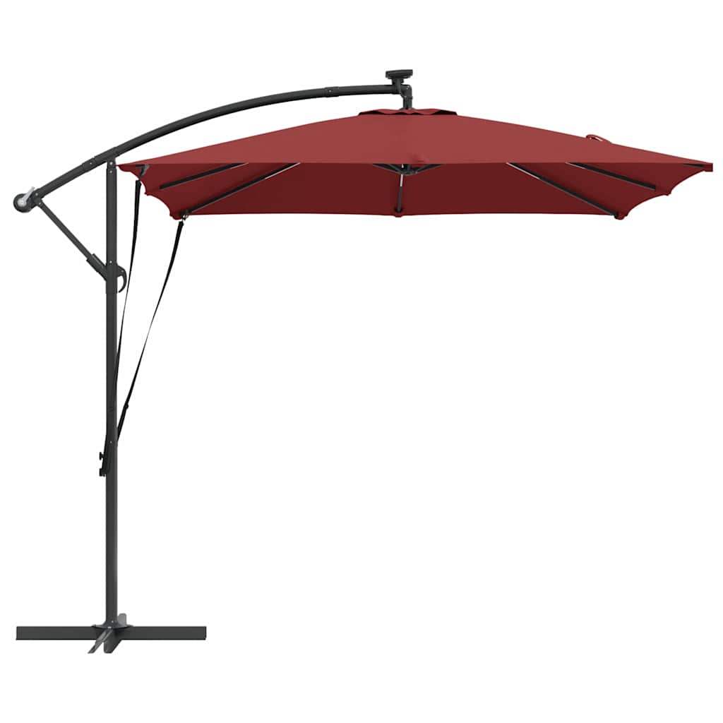 Parasol Terrakotta 249 x 249 x 250 cm Polyester og Aluminium