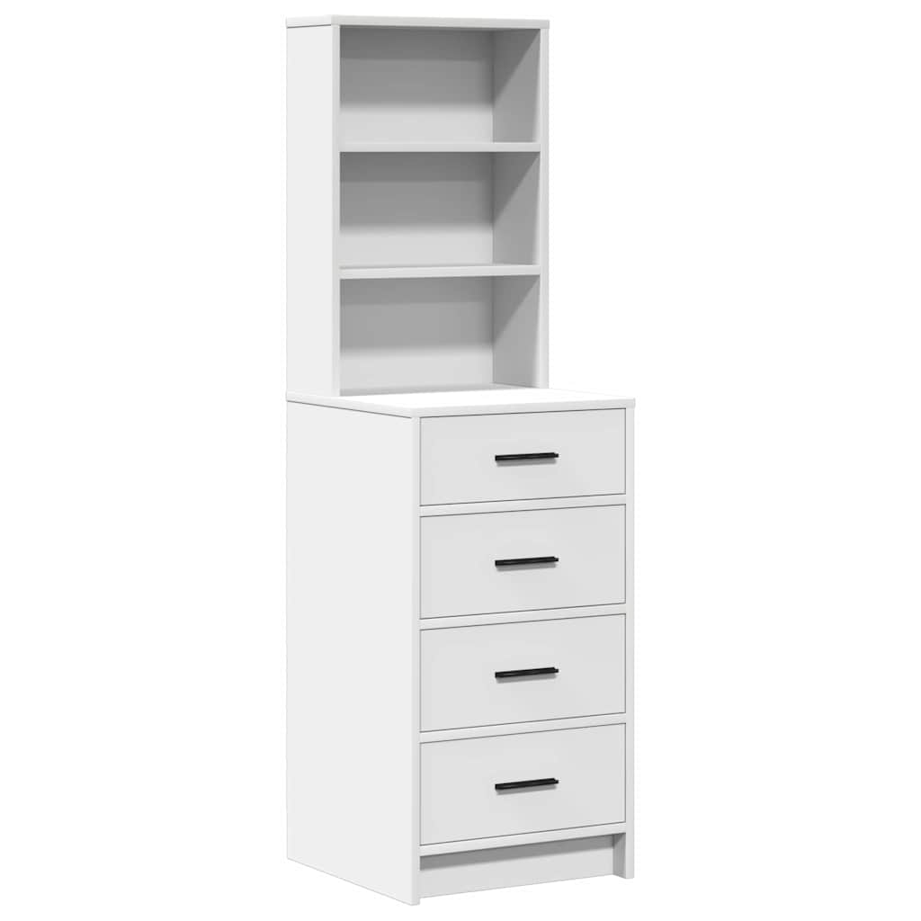 Klædeskab 2 stk. Hvid 50 x 41 x 135 cm Konstrueret træ