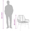 5 dele spisebordssæt til haven polyrattan glas sort