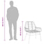 7 dele spisebordssæt til haven polyrattan glas sort