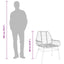 9 dele spisebordssæt til haven polyrattan glas sort