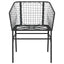 7 dele spisebordssæt til haven polyrattan glas sort