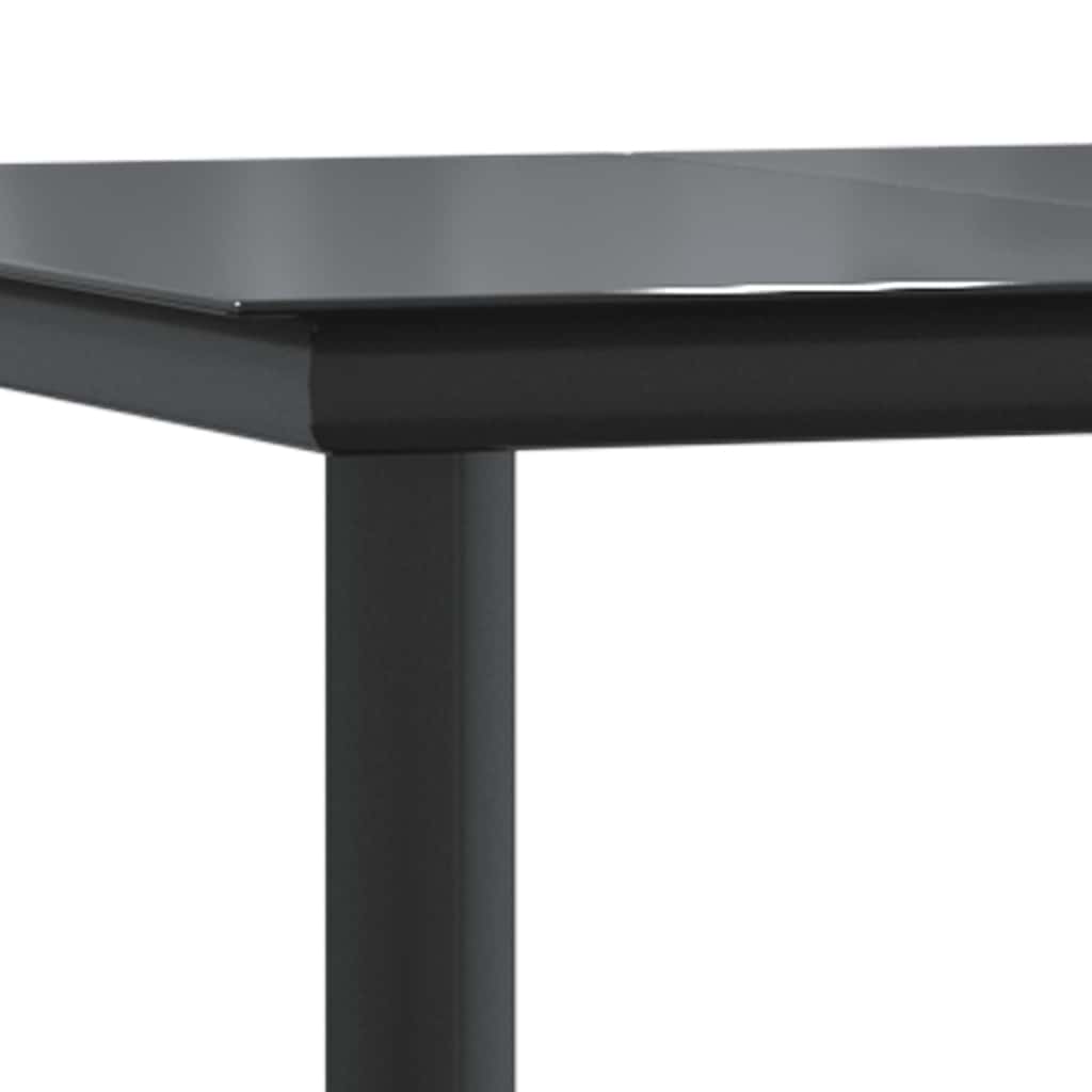 9 dele spisebordssæt til haven polyrattan glas brun