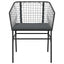 9 dele spisebordssæt til haven m. hynder polyrattan glas sort