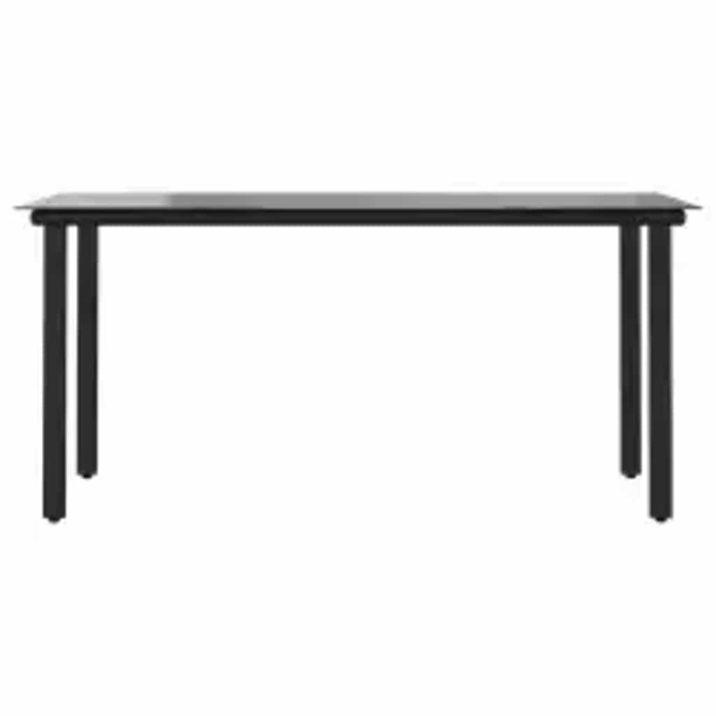 7 dele spisebordssæt til haven med hynder polyrattan glas grå