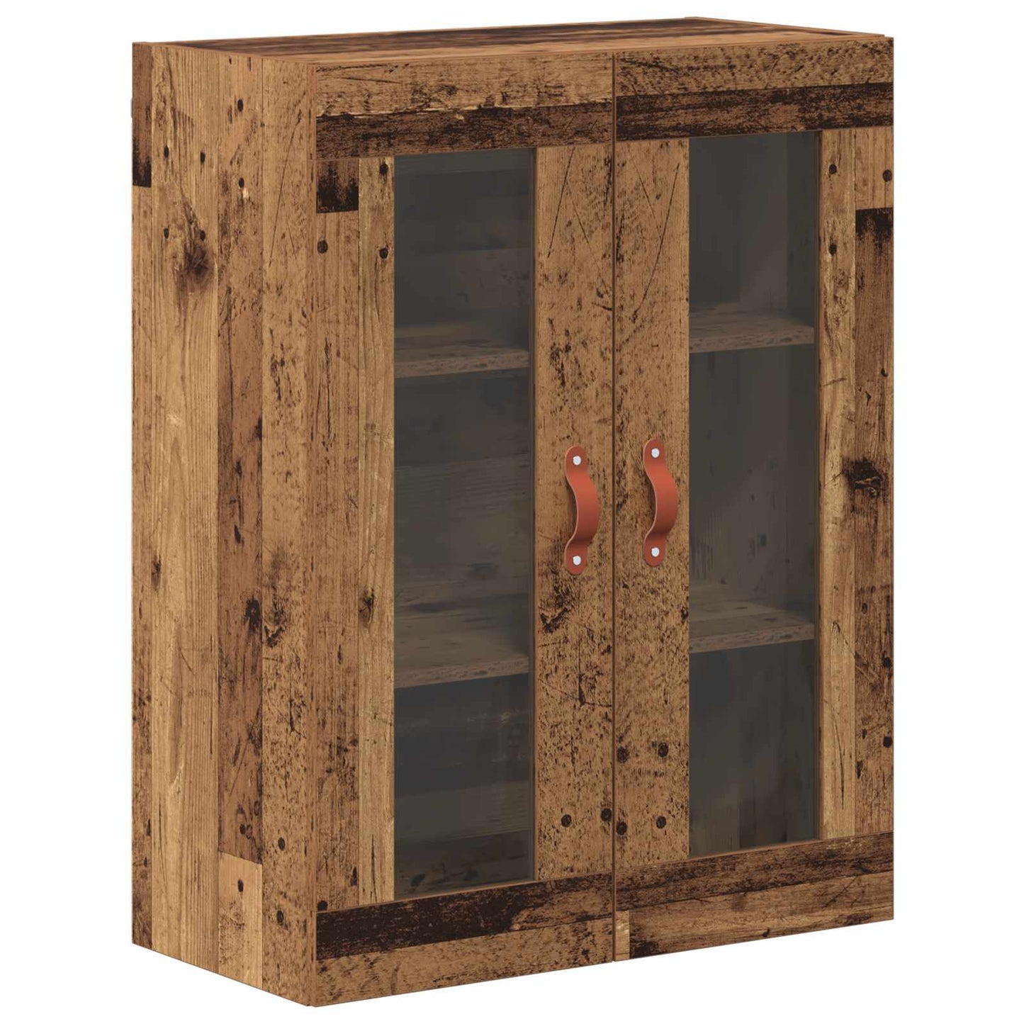 Væggeskabe 2 stk. Gammelt træ 69,5 x 34 x 90 cm Konstrueret træ