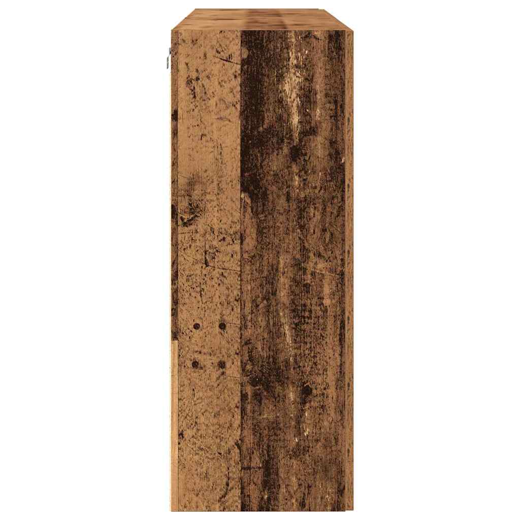 Væggeskabe 2 stk. Gammelt træ 69,5 x 34 x 90 cm Konstrueret træ