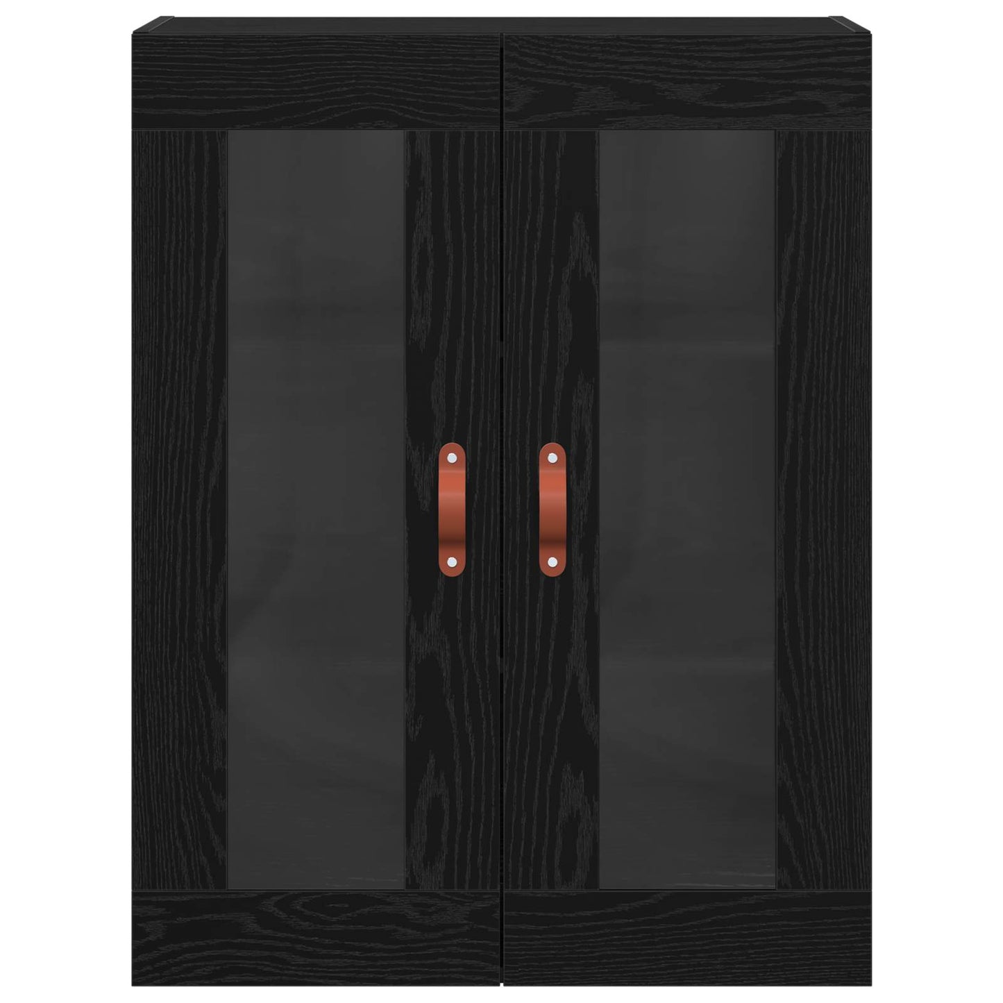 Væggeskabe 2 stk. Sort eg 69,5 x 34 x 90 cm Konstrueret træ