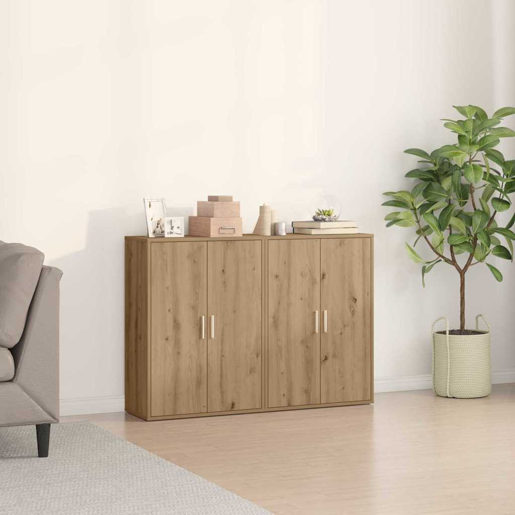 Sideboard 2 stk. Artisan Egetræ 60 x 31 x 84 cm Konstrueret træ