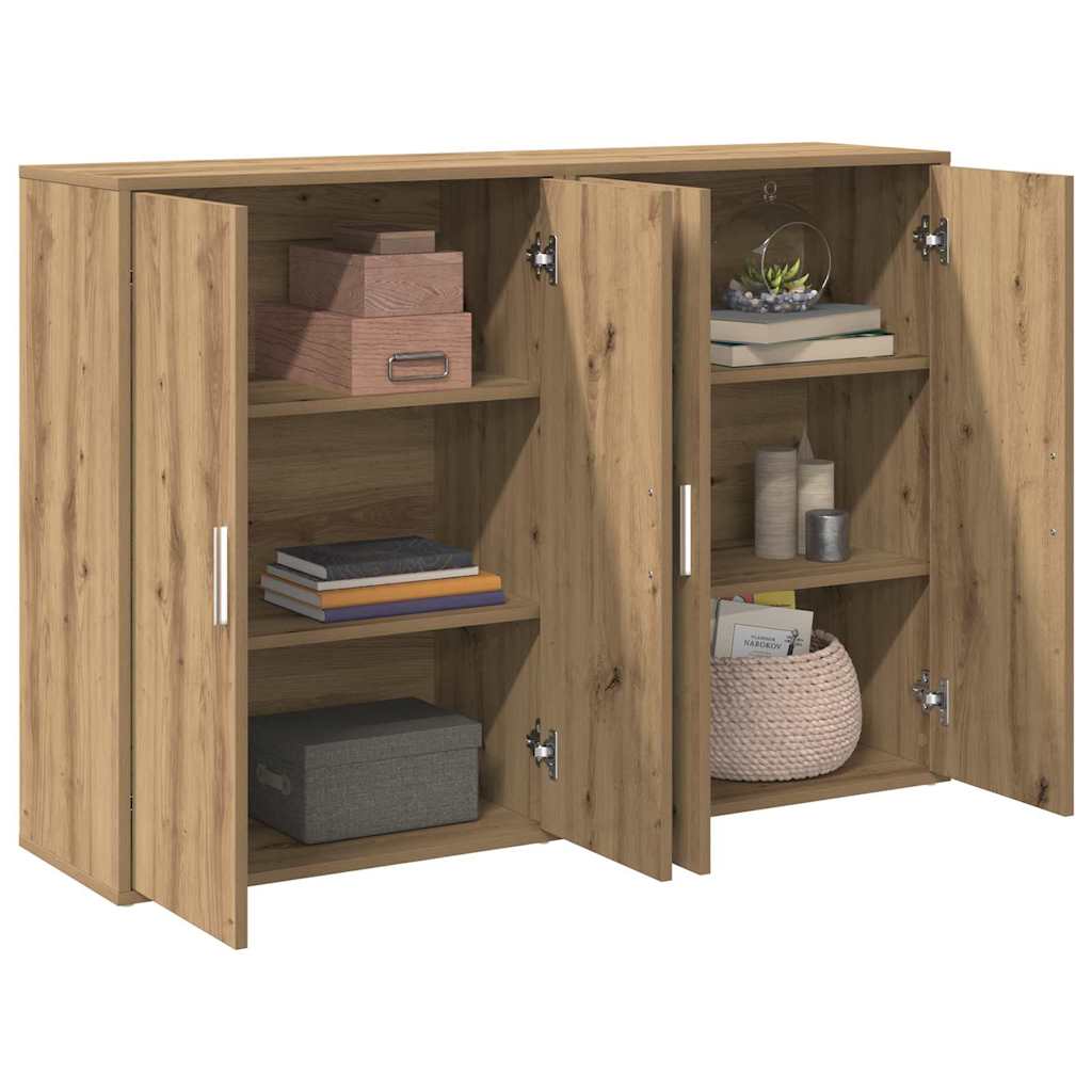 Sideboard 2 stk. Artisan Egetræ 60 x 31 x 84 cm Konstrueret træ