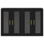 Væggeskabe 2 pcs Sort eg 69,5 x 34 x 90 cm Konstrueret træ