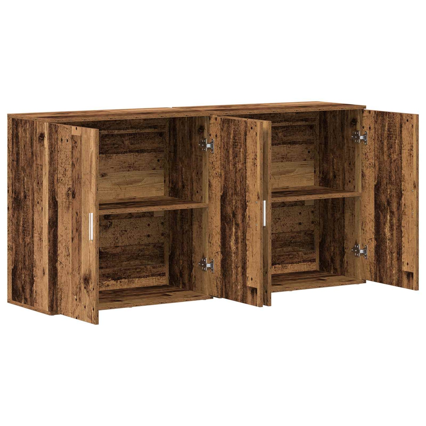 Sideboard 2 stk. Gammelt træ 79 x 38 x 80 cm Konstrueret træ