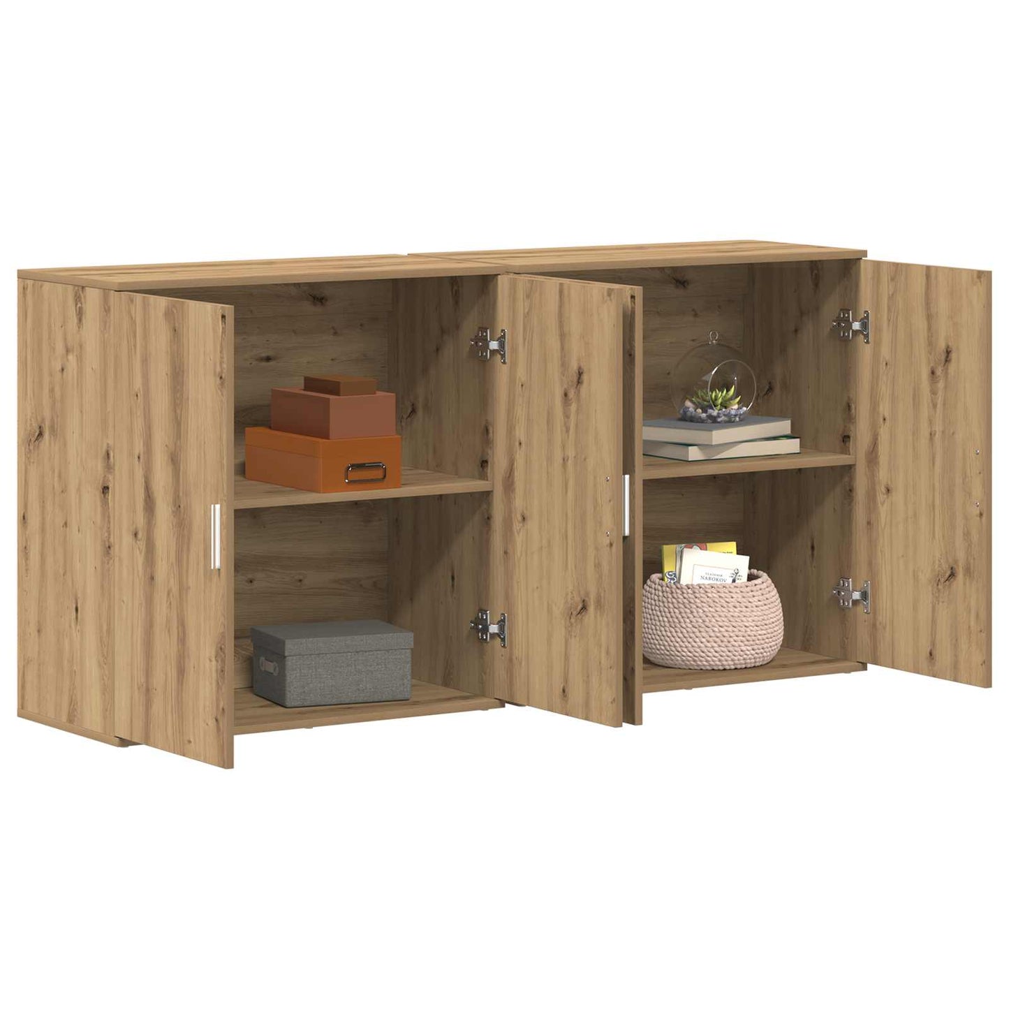 Sideboard 2 stk. Artisan Egetræ 79 x 38 x 80 cm Konstrueret træ