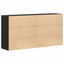 Sideboard 2 pcs Sort eg 79 x 38 x 80 cm Konstrueret træ