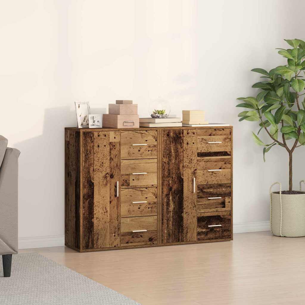 Sideboard 2 pcs Gammelt træ 60 x 31 x 84 cm Konstrueret træ