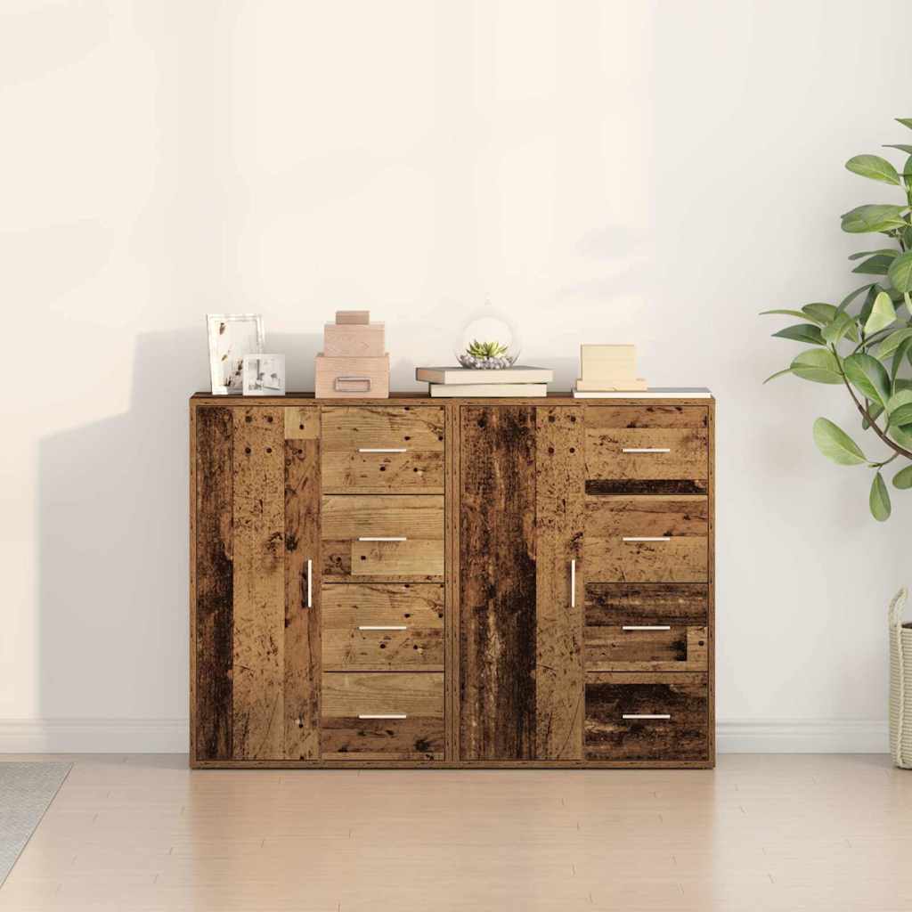 Sideboard 2 pcs Gammelt træ 60 x 31 x 84 cm Konstrueret træ