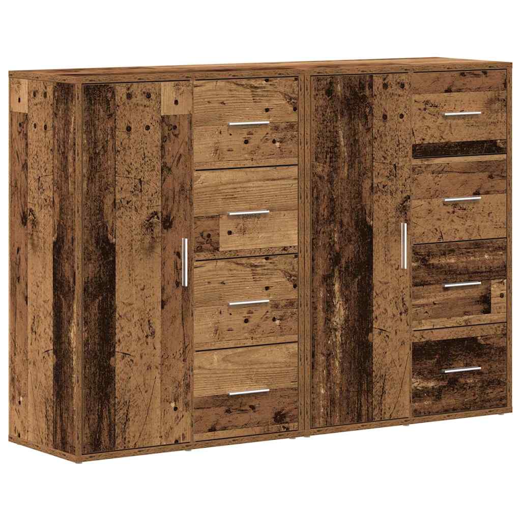 Sideboard 2 pcs Gammelt træ 60 x 31 x 84 cm Konstrueret træ